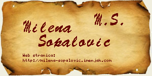 Milena Šopalović vizit kartica